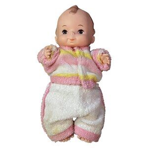 Small Vintage Playmates Pixie Doll 9055 Hong Kong 6” Used Clothes